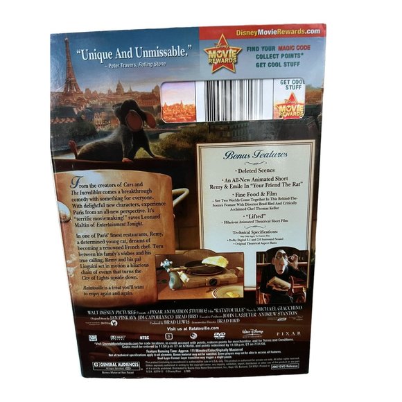 Disney Pixar Ratatouille DVD Paris Remy - Picture 2 of 2